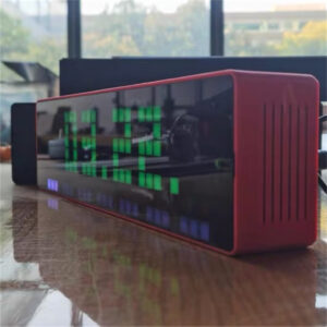 Smart Pixel Art LED Desktop Clock - RGB Message Board & Digital Ticker Display