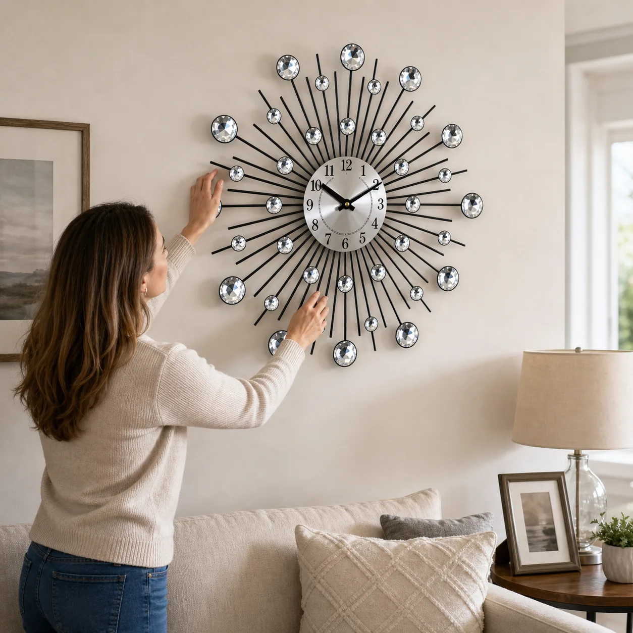 Straightening the Living Room Wall Clock Straightening the Living Room Wall Clock