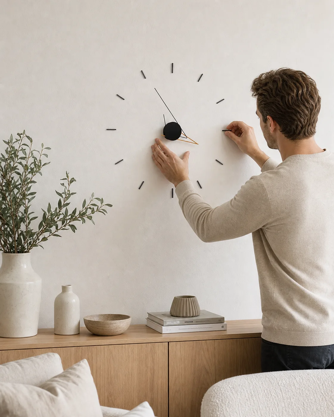 Minimalist Nordic Wall Clock Marker Alignment Minimalist Nordic Wall Clock Marker Alignment