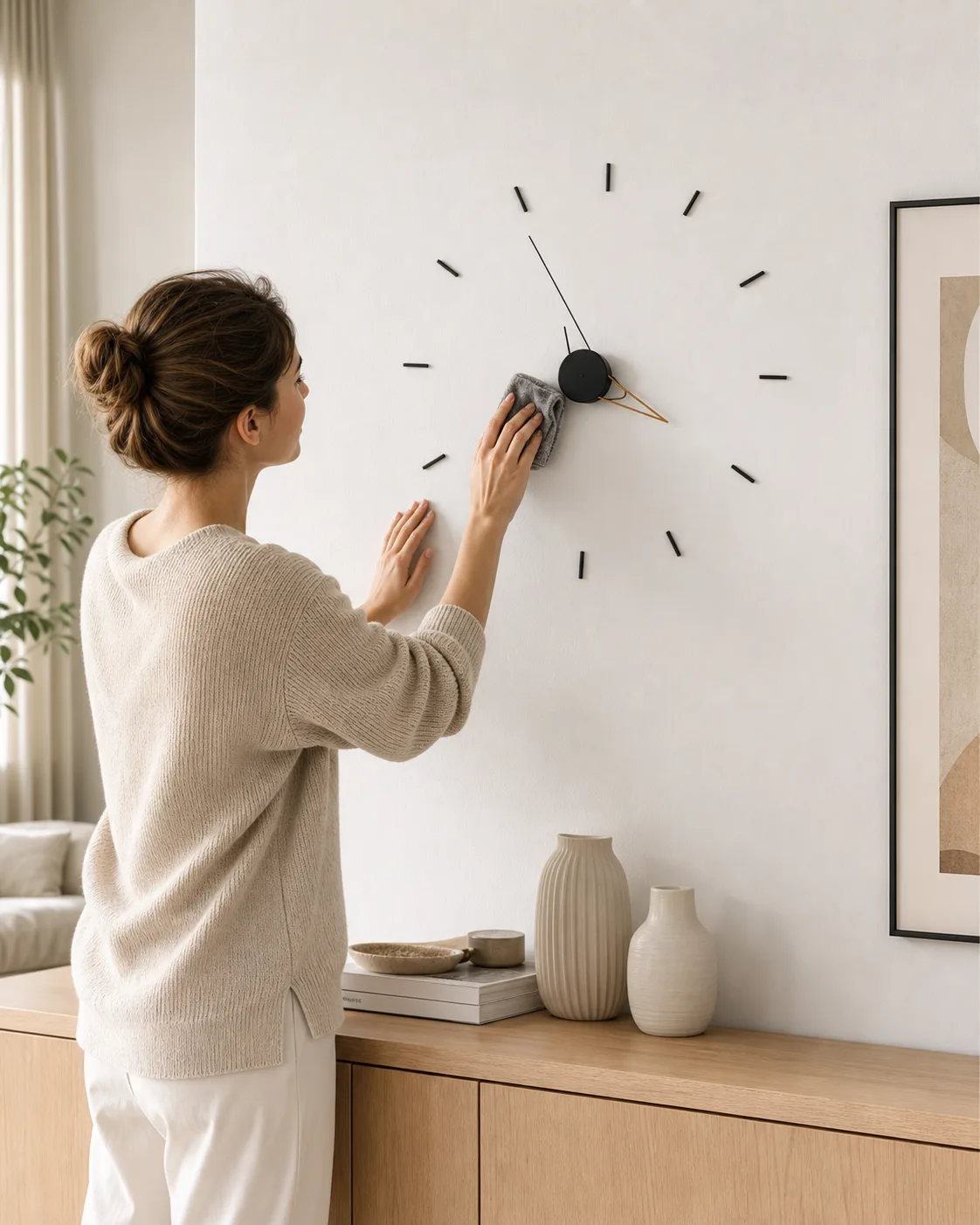 Minimalist Wall Clock Gentle Cleaning Minimalist Wall Clock Gentle Cleaning