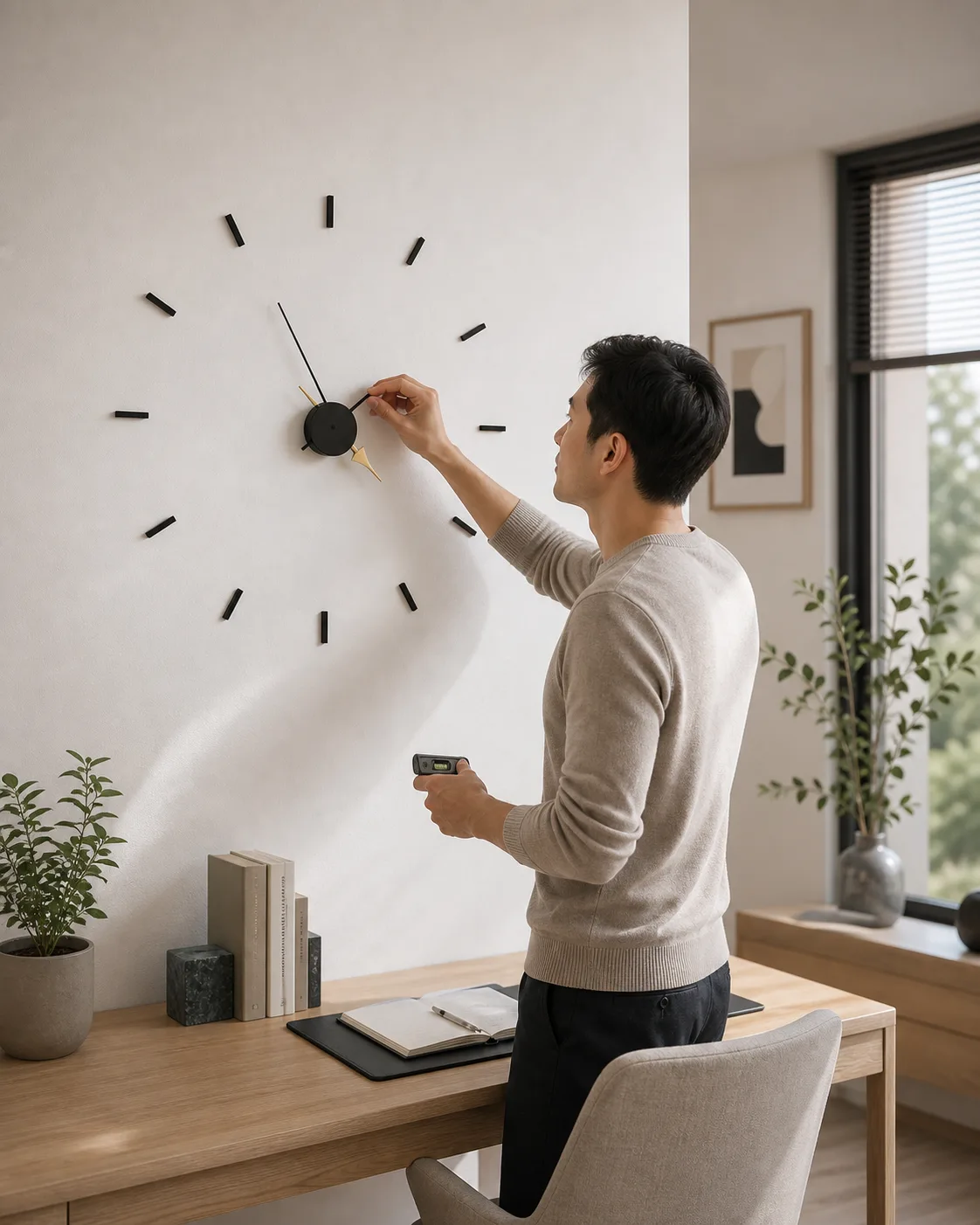Minimalist Wall Clock Hand Check Minimalist Wall Clock Hand Check