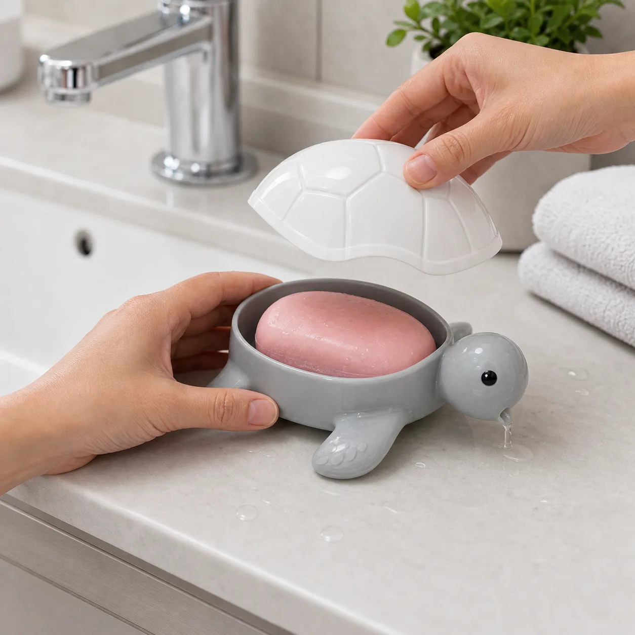 Removing Shell Lid from Turtle Soap Dish Removing Shell Lid from Turtle Soap Dish