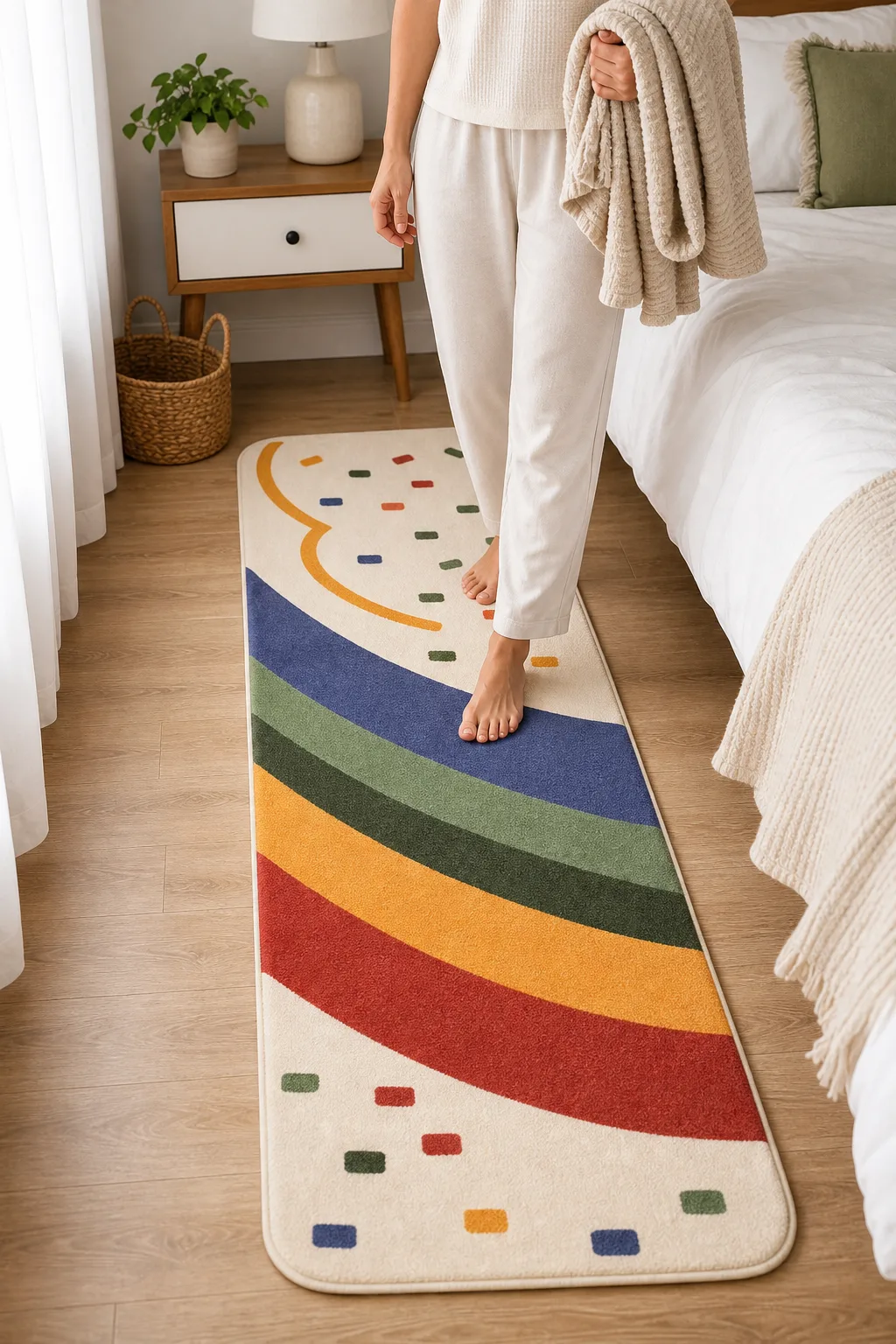 Kawaii Rainbow Runner Rug Underfoot Kawaii Rainbow Runner Rug Underfoot