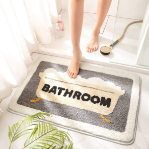 Ultra Soft Absorbent Microfiber Bath Mat - Non-Slip Decorative Bathroom Rug