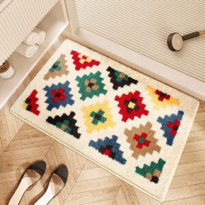 Ultra-Absorbent Plush Bath Mat - Soft Microfiber Anti-Slip Bathroom Rug