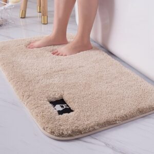 Ultra-Soft Shaggy Bath Mat - Non-Slip Absorbent Microfiber Bathroom Rug