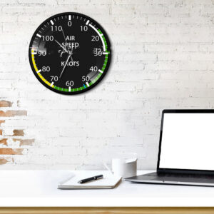 Aviation Airspeed Indicator Wall Clock - Unique Pilot & Aircraft Decor