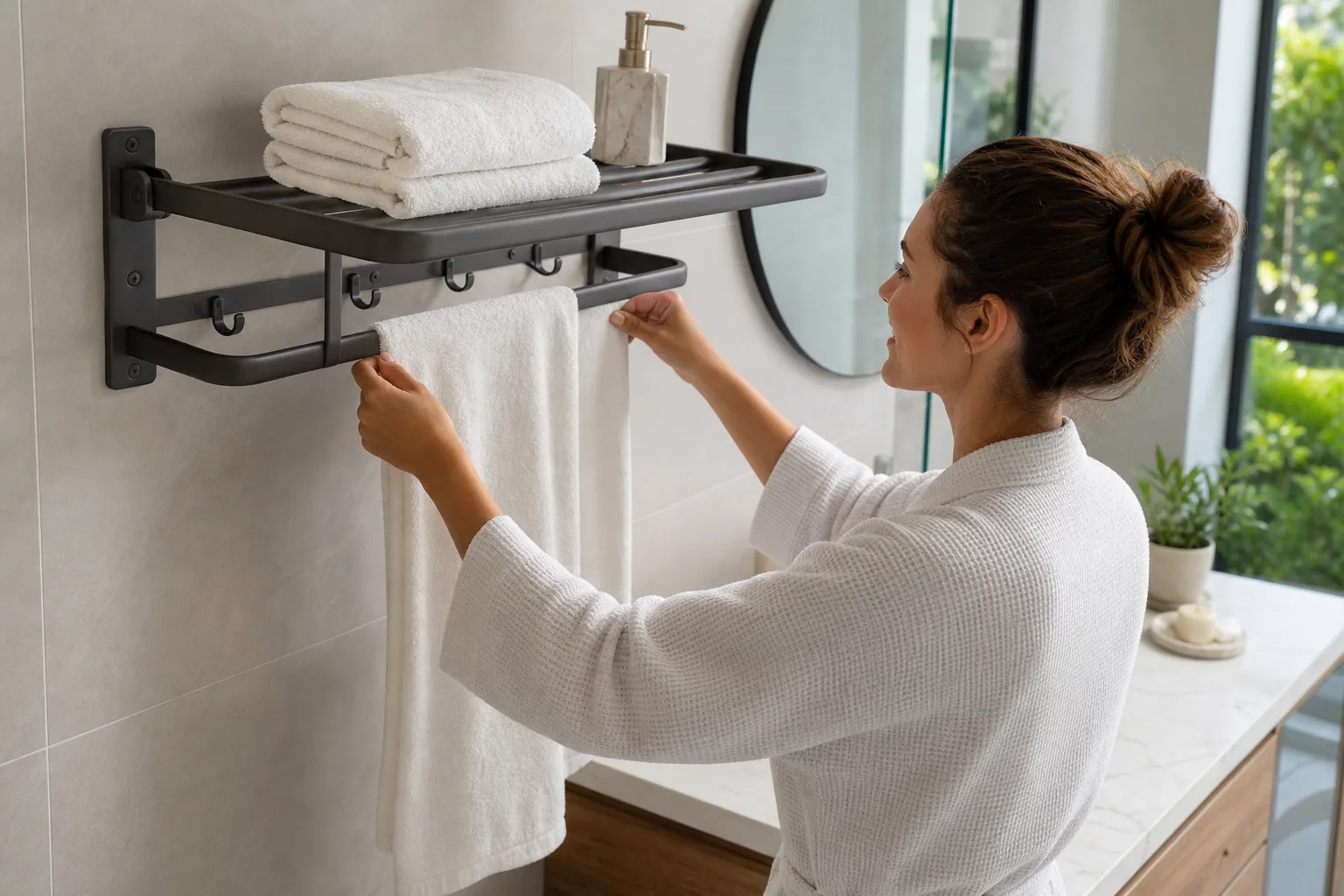 Bathroom Towel Rack in Daily Use Bathroom Towel Rack in Daily Use