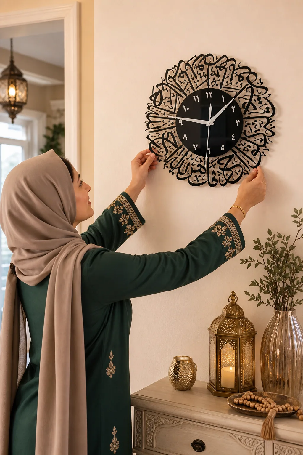 Eid Mubarak Acrylic Wall Clock Entryway Hanging Eid Mubarak Acrylic Wall Clock Entryway Hanging