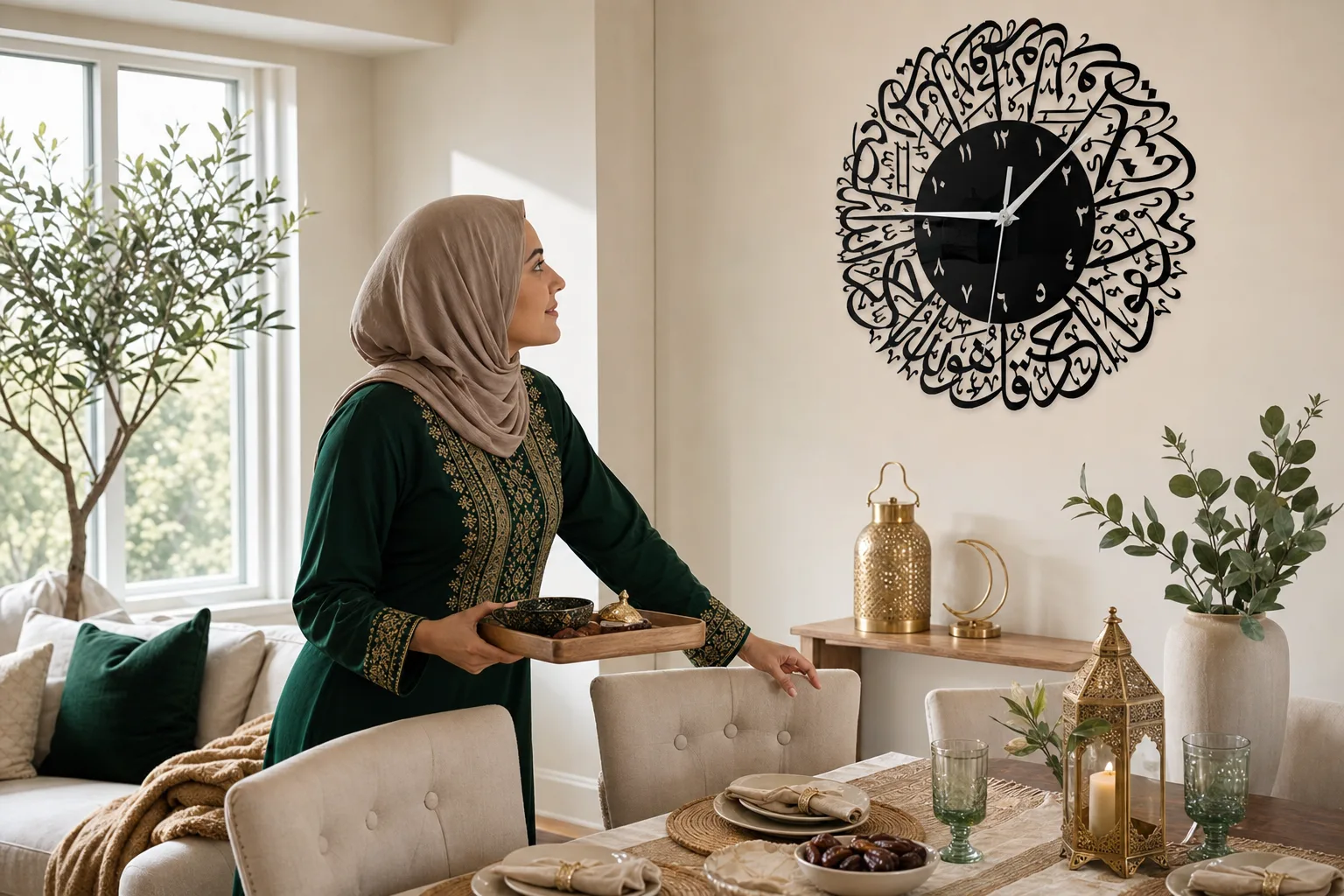 Dining Nook Time Check With Eid Mubarak Clock Dining Nook Time Check With Eid Mubarak Clock