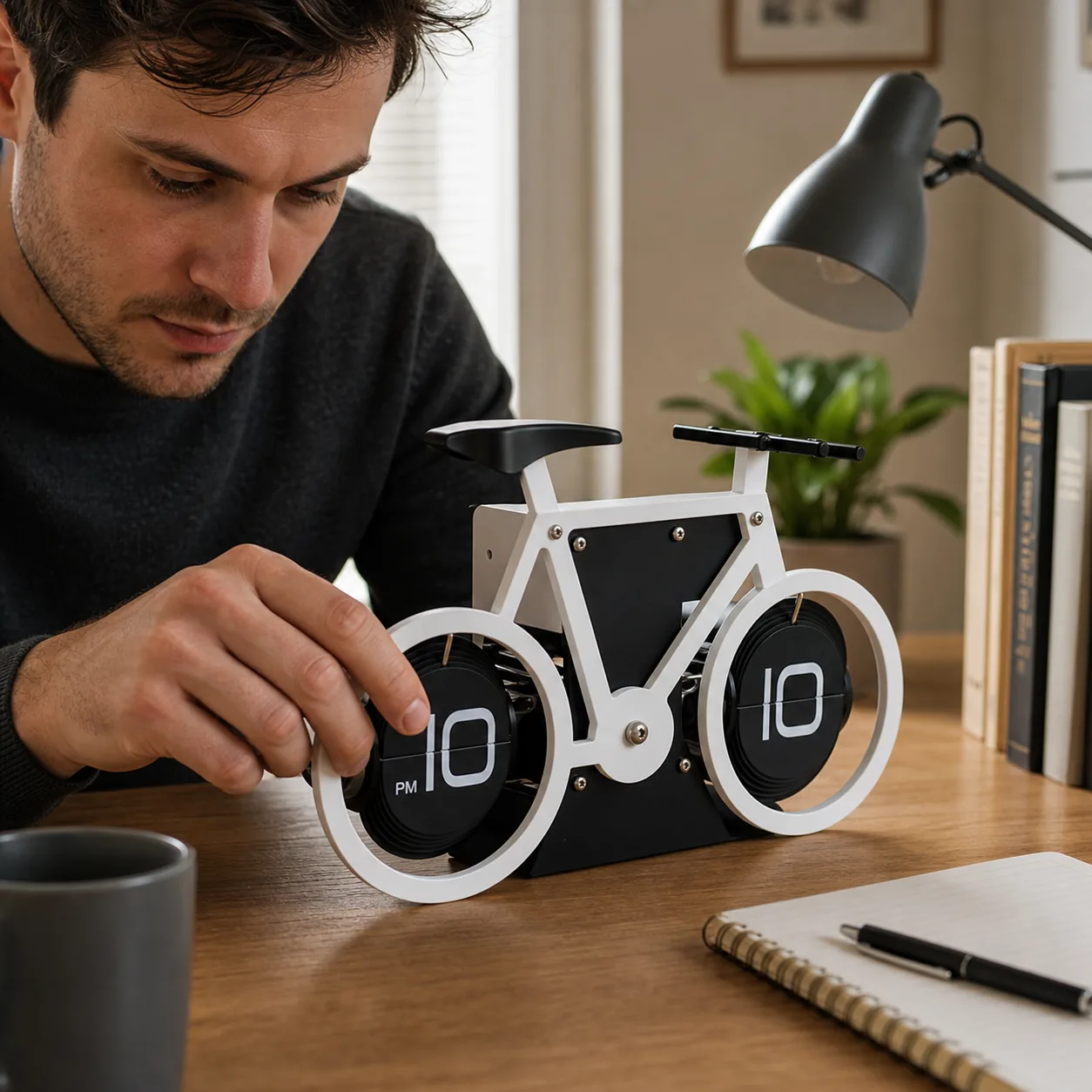 Retro Bicycle Flip Clock Desk Adjustment Retro Bicycle Flip Clock Desk Adjustment