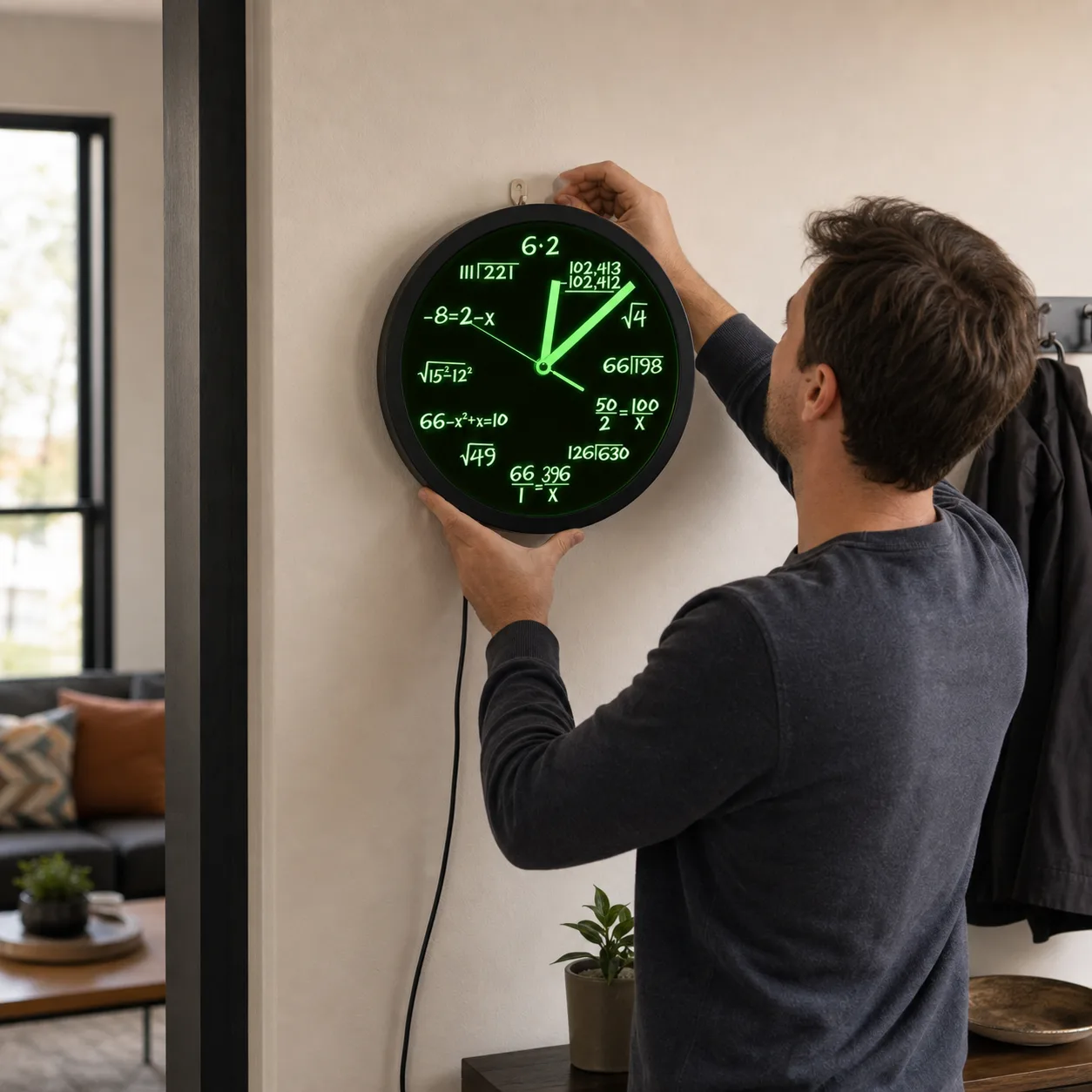 Installing Math Equation LED Wall Clock Installing Math Equation LED Wall Clock