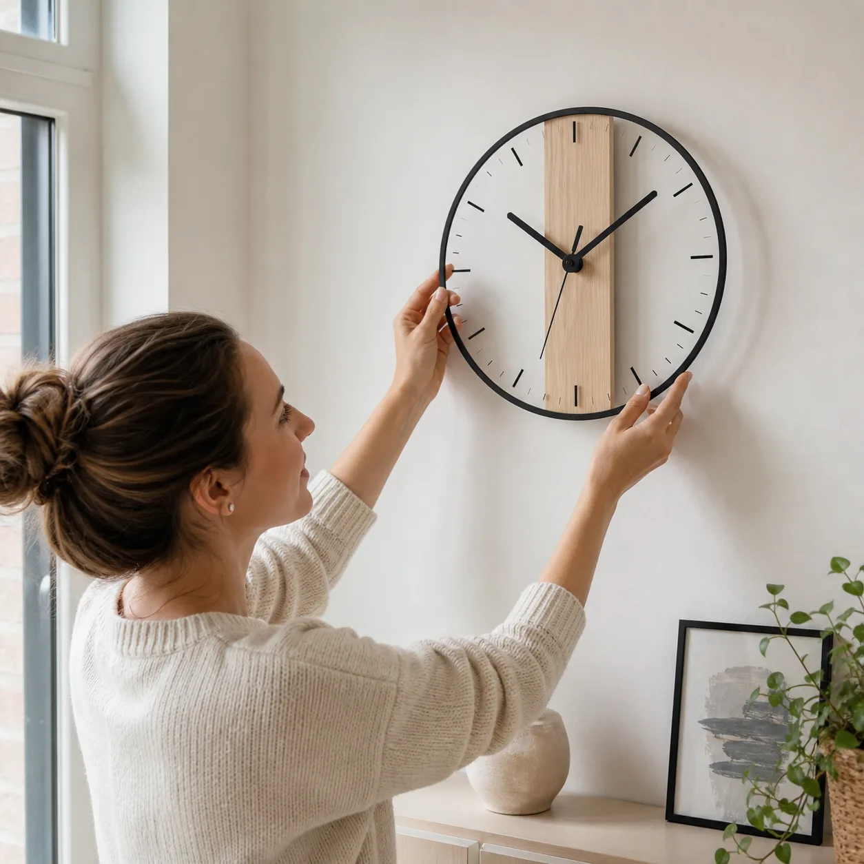 Hanging the Wood Acrylic Wall Clock Hanging the Wood Acrylic Wall Clock