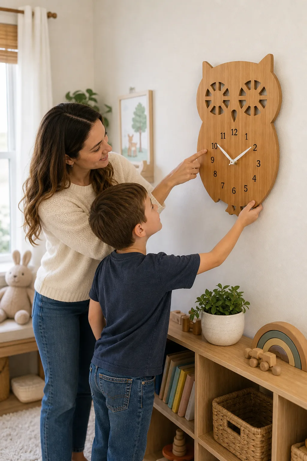 Owl Clock Time-Learning Moment Owl Clock Time-Learning Moment