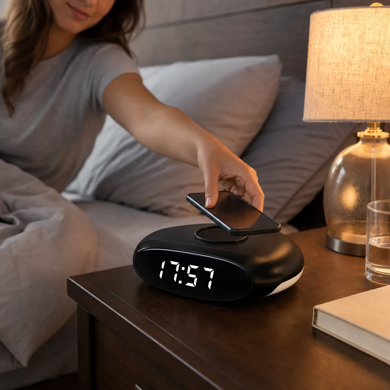 Bedside wireless charging alarm clock Bedside wireless charging alarm clock