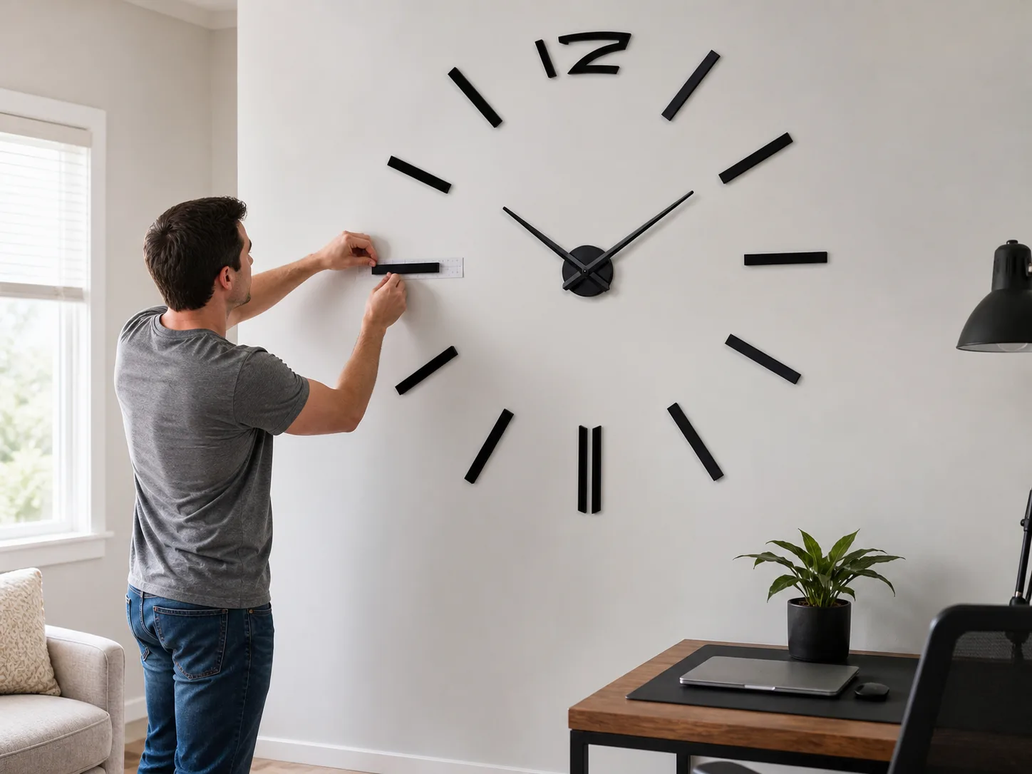Installing Large DIY 3D Wall Clock Installing Large DIY 3D Wall Clock