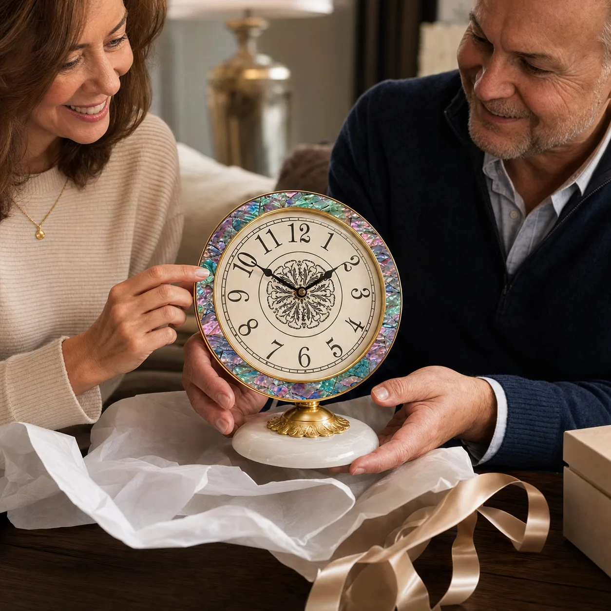 Abalone Desk Clock Gift Moment Abalone Desk Clock Gift Moment