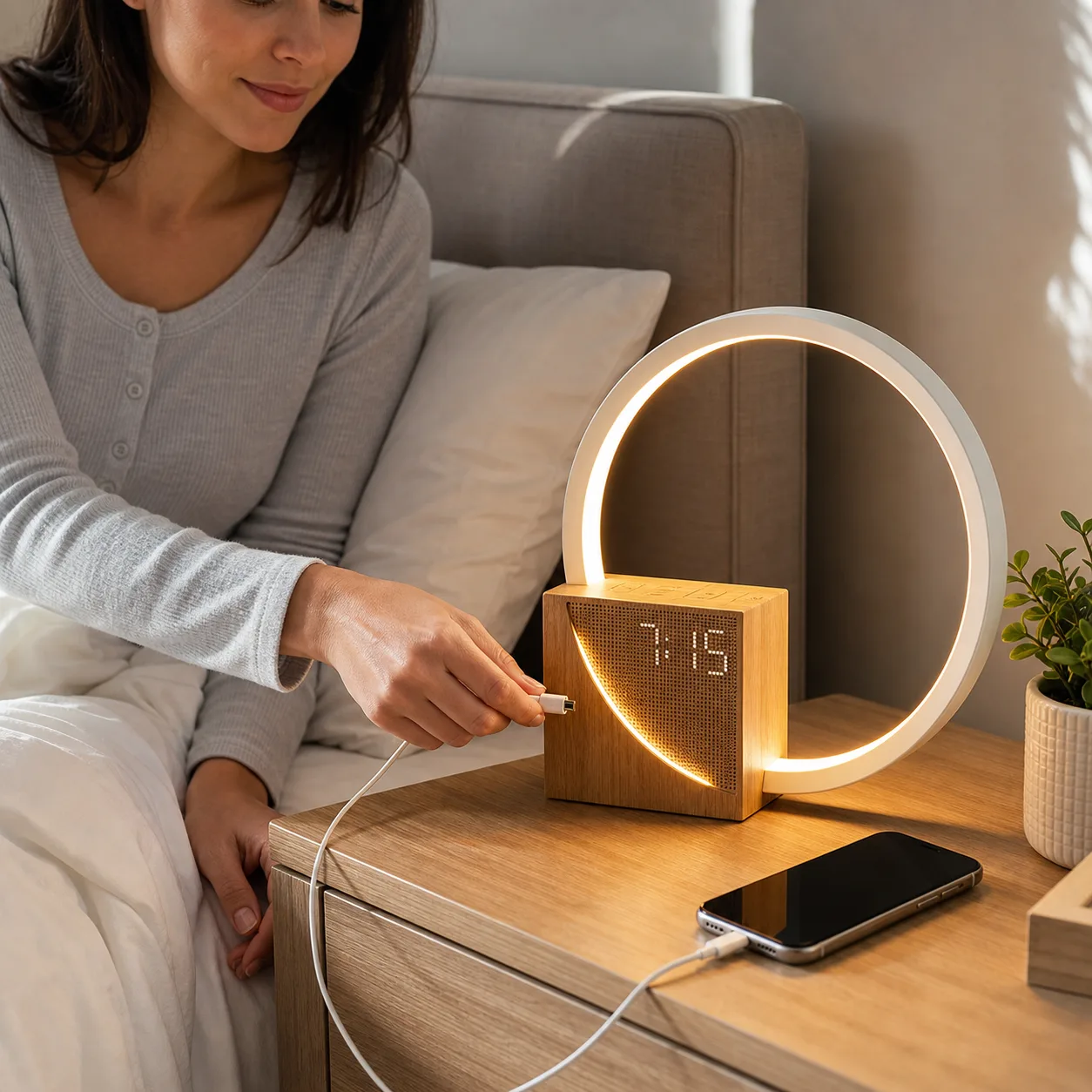 Morning Bedroom Alarm Clock Lamp Morning Bedroom Alarm Clock Lamp