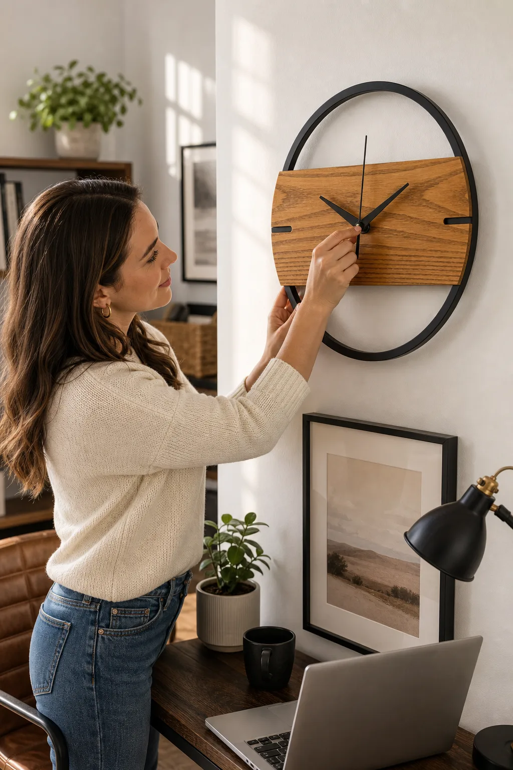 Adjusting the Minimalist Wood Wall Clock Adjusting the Minimalist Wood Wall Clock