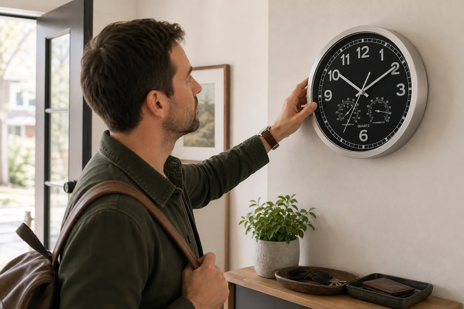 Modern Wall Clock Checked Before Leaving Home Modern Wall Clock Checked Before Leaving Home