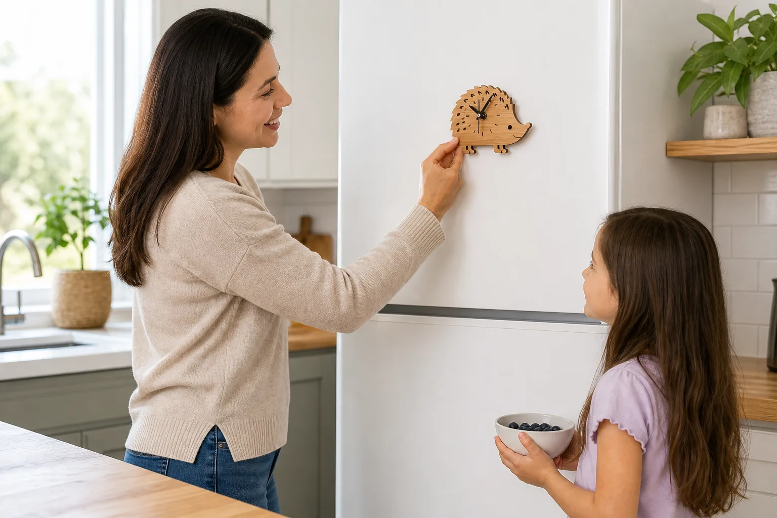 Wooden Hedgehog Clock Kitchen Routine Wooden Hedgehog Clock Kitchen Routine