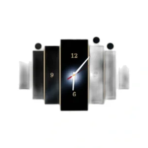 Modern DIY Mirror Wall Clock - Graphic Acrylic Wall Decor Sticker Art