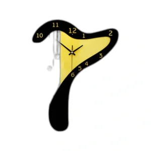 Modern Abstract Wall Clock | Unique Art Design | Silent Non-Ticking Decor