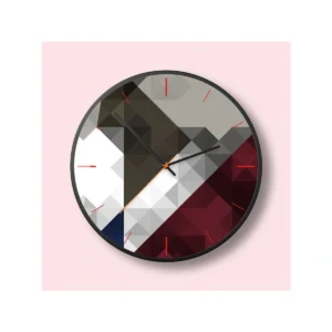 Modern Abstract Geometric Wall Clock - Silent Art Decor for Living Room Bedroom
