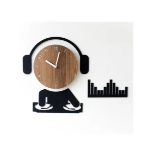 Modern DJ Music Lover Wall Clock with Equalizer Decor - Unique Home Accent