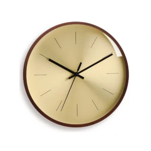 Solid Wood Wall Clock Rose Gold Wall Clock Silent Round Quartz Clock