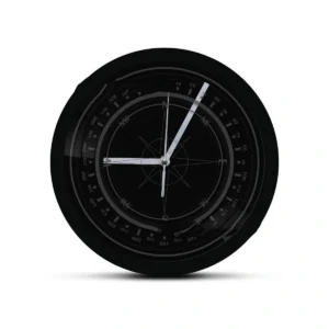 LED Compass Wall Clock with Neon Glow - Modern Decorative Timepiece
