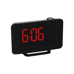 Modern LED Digital Projection Alarm Clock with USB Charger & Dimmable Display