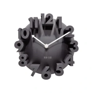 Stylish Graphic Wall Clock - Modern Silent Clock with Bold Printed Numbers for Home