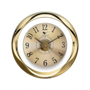 Elegant Gold Wall Clock with Gear-Inspired Detail - Modern Decorative Timepiece