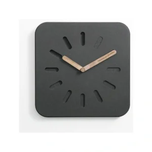 Modern Minimalist Wall Clock | Silent Wood Hands Home Decor Round & Square