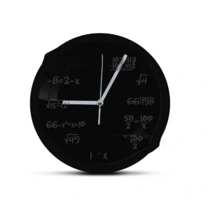 LED Math Equation Wall Clock | Unique Science & Algebra Home Decor Gift