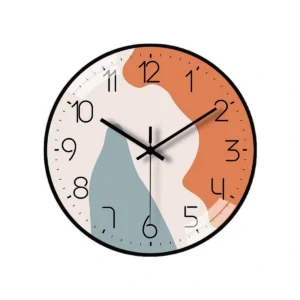 Modern Silent Wall Clock for Living Room Bedroom Decor - Abstract & Marble Styles