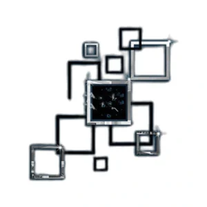 Modern Geometric Wall Clock | Acrylic Mirror Effect Decor for Living Room