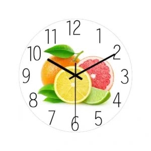 Glass Living Room Wall Clock Quartz Clock Hanging