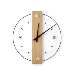 Minimalist Wood & Acrylic Wall Clock | Modern Silent Nordic Home Decor