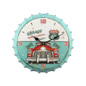 Vintage Bottle Wall Clock Living Room Creative Clock