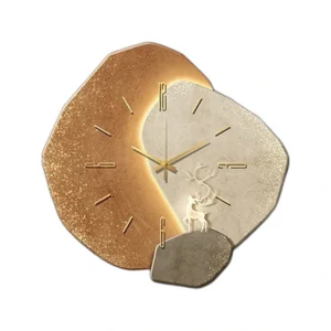 Stone Brings Luck Restaurant Clock Wall Clock Modern Simple