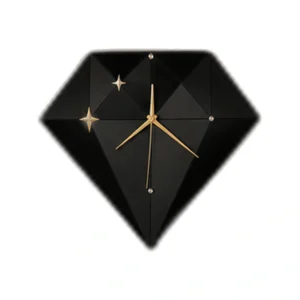 Modern Diamond Faceted Wall Clock | Silent Quartz Movement Home Decor