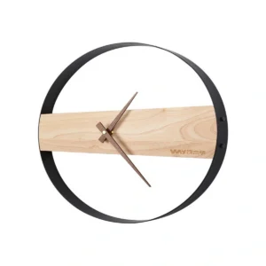 Modern Minimalist Wood & Metal Wall Clock - Silent Nordic Design Decor