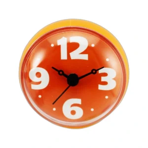 Vibrant Suction Cup Shower Clock - Waterproof Bathroom & Kitchen Mini Quartz Time
