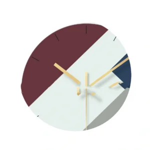 Modern Geometric Silent Wall Clock | Abstract Art Decor for Home & Office