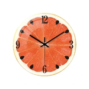Vibrant Fruit Wall Clock | Modern Kitchen & Cafe Decor | Silent Quartz