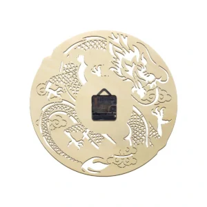 Laser Cut Wooden Dragon Wall Clock | Unique Asian Art Home Decor Gift