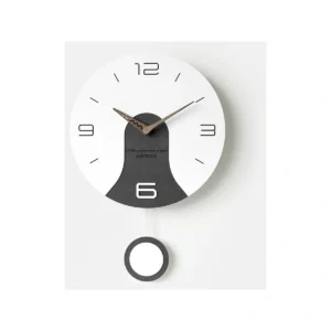 Modern Minimalist Wall Clock with Pendulum | Silent & Decorative Home Decor