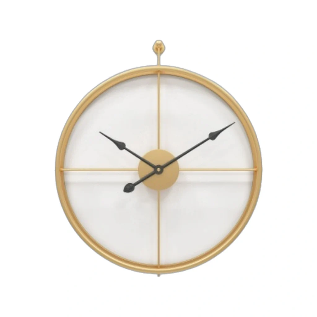 Large Modern Metal Wall Clock | Minimalist Decorative Nordic Style Silent Art